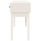 Mesa consola de madera maciza de pino blanco 114x40x75 cm