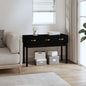 Mesa consola de madera maciza de pino blanco 114x40x75 cm