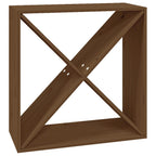 Botellero madera maciza de pino marrón miel 62x25x62 cm