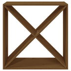 Botellero madera maciza de pino marrón miel 62x25x62 cm