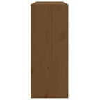 Botellero madera maciza de pino marrón miel 62x25x62 cm