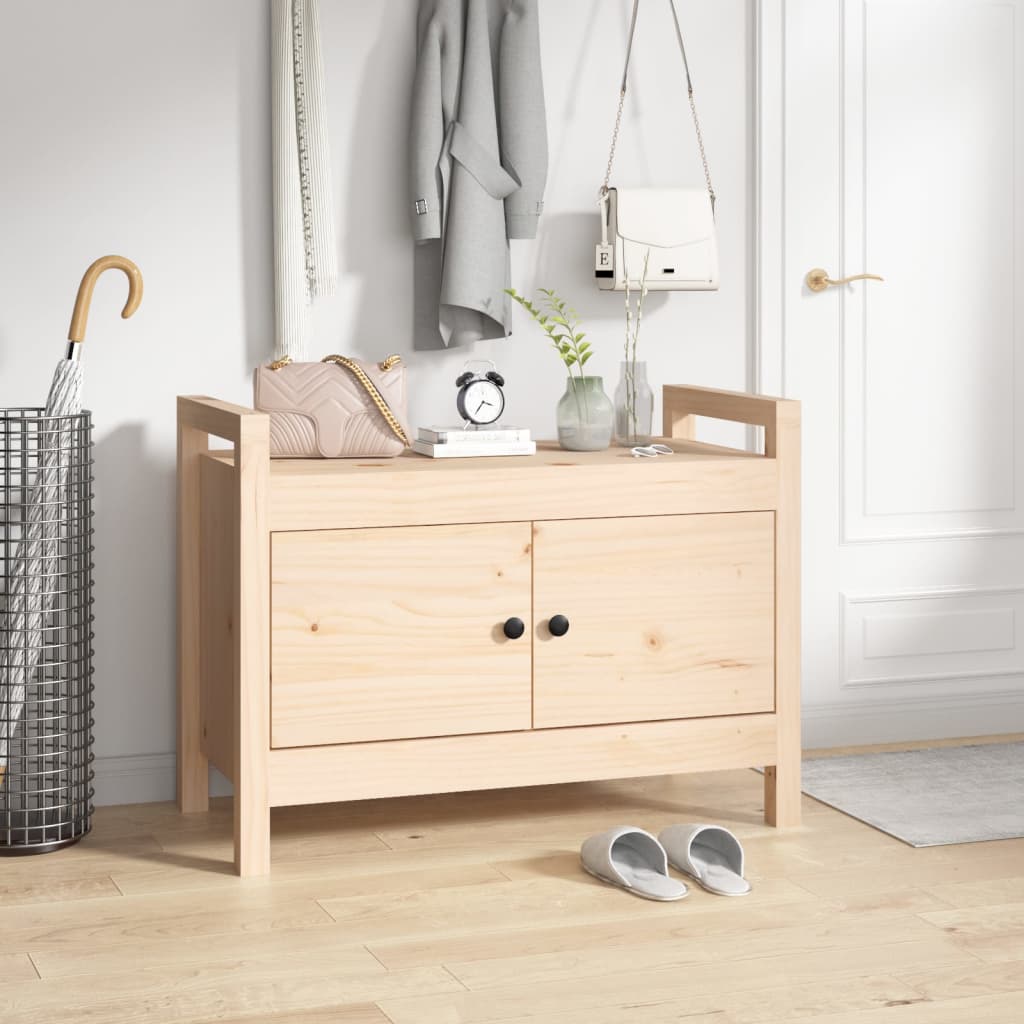 Banco 60x35x45 cm madera maciza de mango rugoso