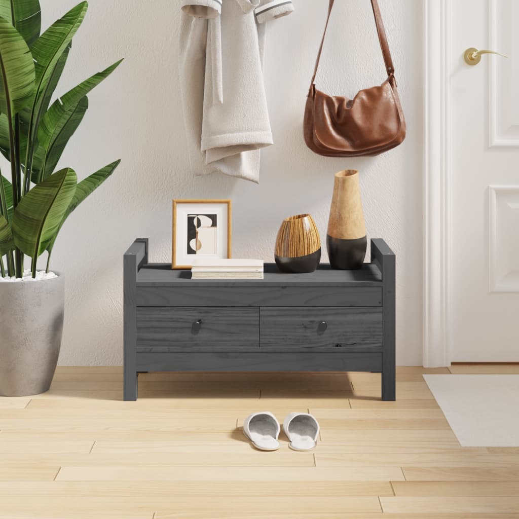 Banco 60x35x45 cm madera maciza de mango rugoso