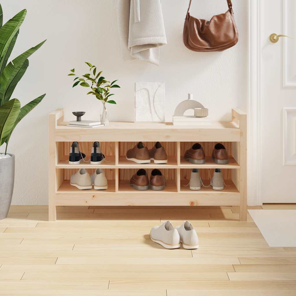 Banco 60x35x45 cm madera maciza de mango rugoso