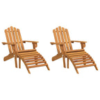 Sillas de jardín Adirondack con reposapiés 2 uds madera acacia