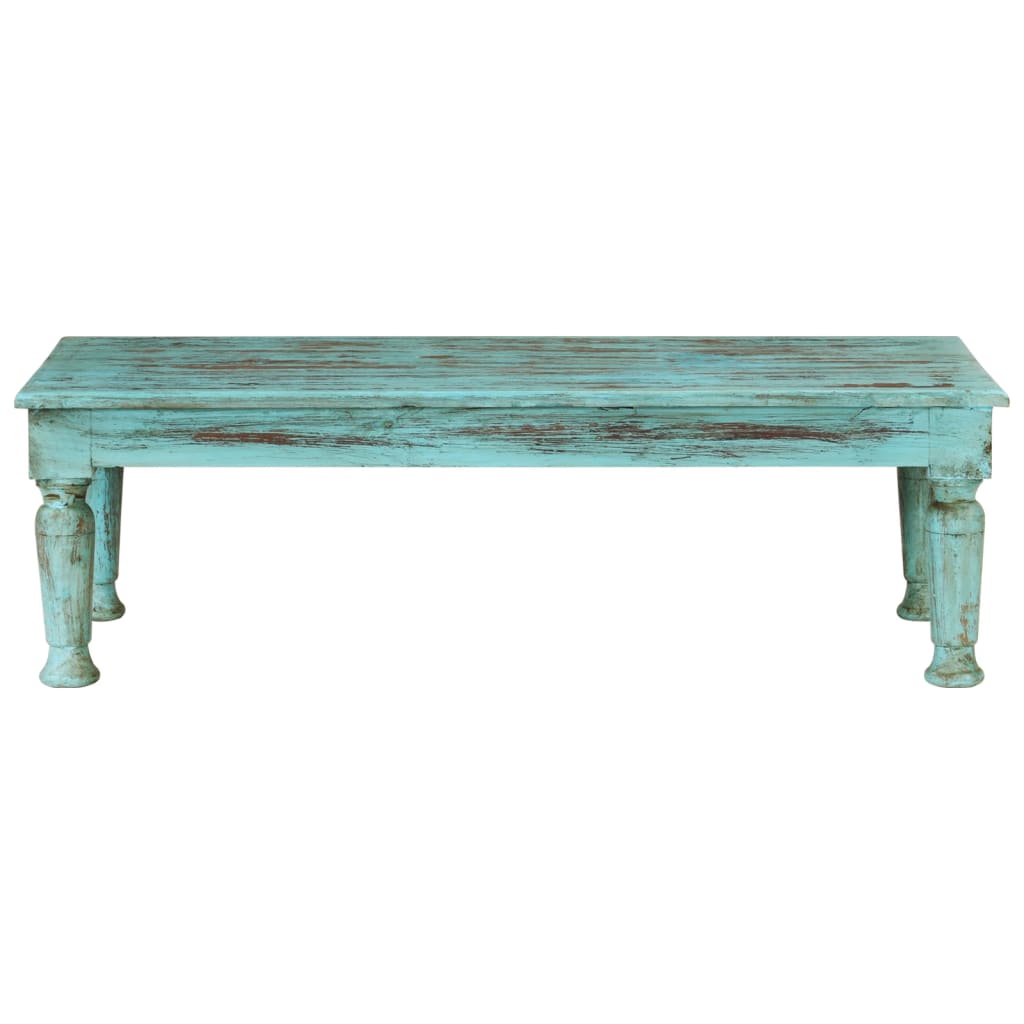 Mesa de centro de madera maciza reciclada 110x50x34 cm