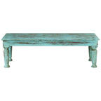 Mesa de centro de madera maciza reciclada 110x50x34 cm