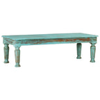 Mesa de centro de madera maciza reciclada 110x50x34 cm