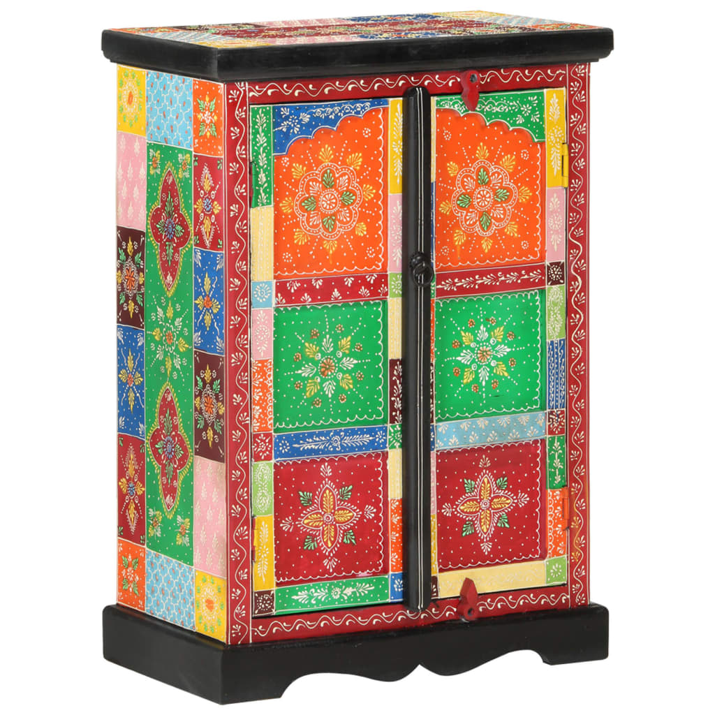 Aparador pintado a mano puertas madera maciza mango 53x30x75 cm