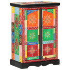 Aparador pintado a mano puertas madera maciza mango 53x30x75 cm