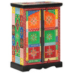 Aparador pintado a mano puertas madera maciza mango 53x30x75 cm