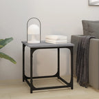 Mesa auxiliar de madera contrachapada gris Sonoma 40x40x35 cm