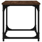 Mesa auxiliar de madera contrachapada marrón roble 40x40x40 cm