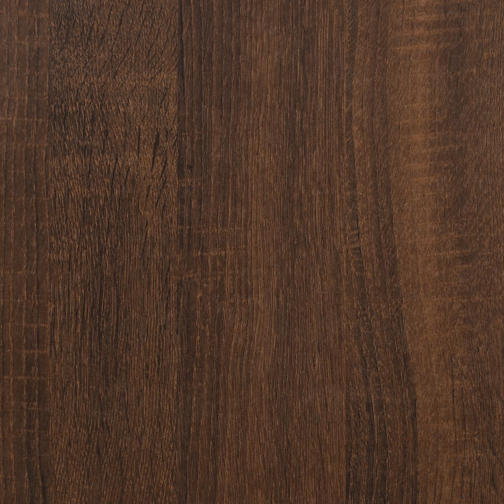 Mesa auxiliar de madera contrachapada marrón roble 40x40x40 cm