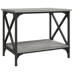 Mesa auxiliar madera contrachapada gris Sonoma 55x38x45 cm