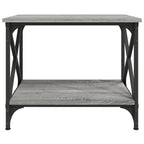 Mesa auxiliar madera contrachapada gris Sonoma 55x38x45 cm