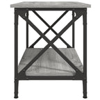 Mesa auxiliar madera contrachapada gris Sonoma 55x38x45 cm