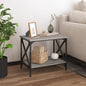 Mesa auxiliar madera contrachapada gris Sonoma 55x38x45 cm