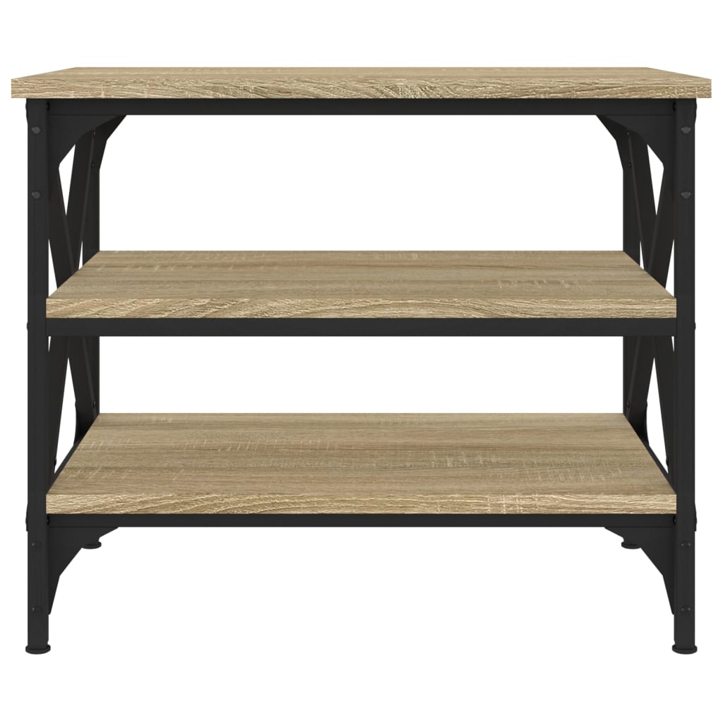 Mesa auxiliar madera contrachapada roble Sonoma 55x38x45 cm