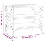 Mesa auxiliar madera contrachapada roble Sonoma 55x38x45 cm