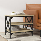 Mesa auxiliar madera contrachapada roble Sonoma 55x38x45 cm