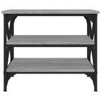 Mesa auxiliar madera contrachapada gris Sonoma 55x38x45 cm