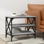 Mesa lateral de contraplacado cinzento Sonoma 55x38x45 cm