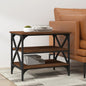 Mesa lateral de contraplacado cinzento Sonoma 55x38x45 cm