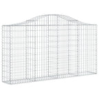 Cestas de gaviones 10 uds forma arco hierro 200x30x100/120 cm