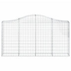 Cestas de gaviones 10 uds forma arco hierro 200x30x100/120 cm