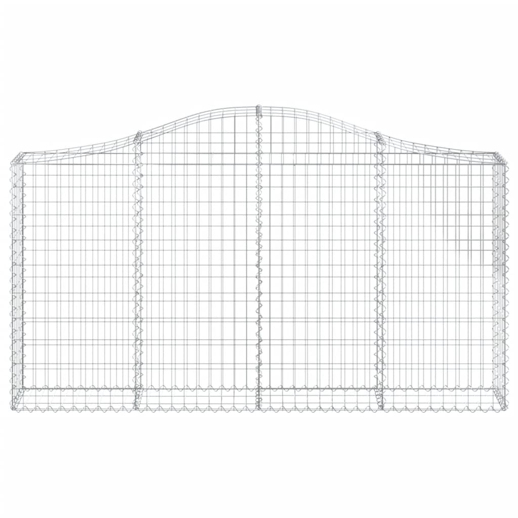 Cestas de gaviones 10 uds forma arco hierro 200x30x100/120 cm