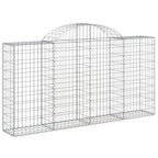 Cestas de gaviones 10 uds forma arco hierro 200x30x100/120 cm