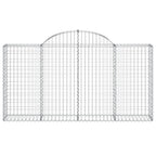 Cestas de gaviones 10 uds forma arco hierro 200x30x100/120 cm
