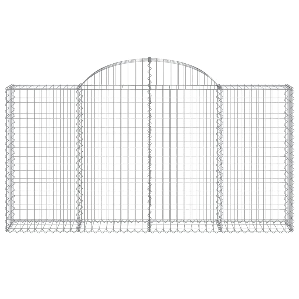 Cestas de gaviones 10 uds forma arco hierro 200x30x100/120 cm