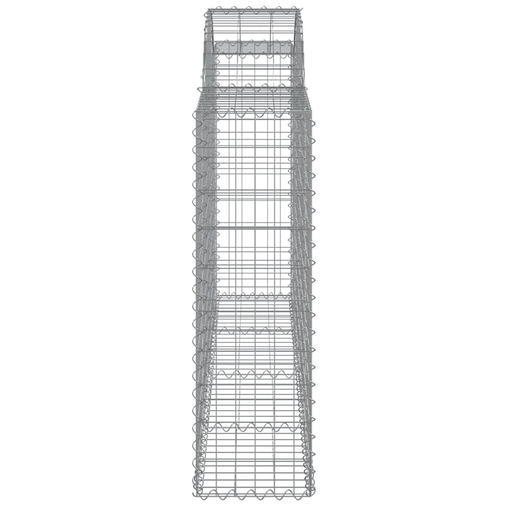 Cestas de gaviones 10 uds forma arco hierro 200x30x100/120 cm