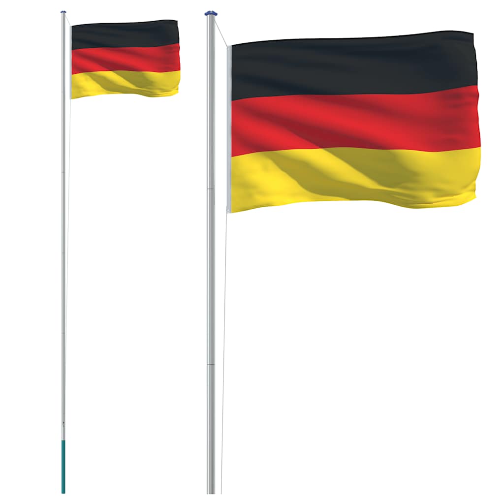 Mástil y bandera de Alemania aluminio 6,08 m