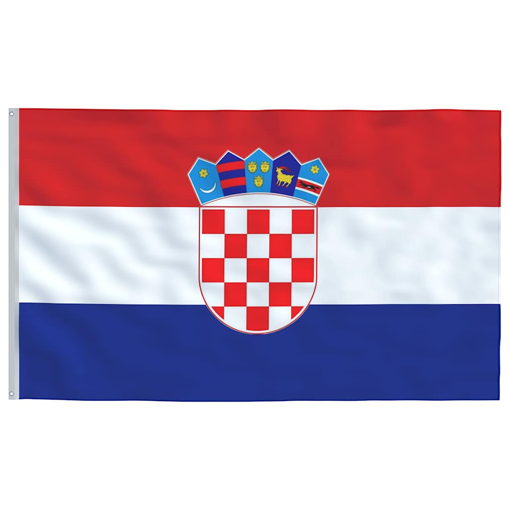 Mástil y bandera de Croacia aluminio 5,5 m