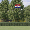 Mástil y bandera de Croacia aluminio 5,5 m