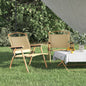 Cadeiras de campismo 2 unid. tecido Oxford bege 54x43x59 cm