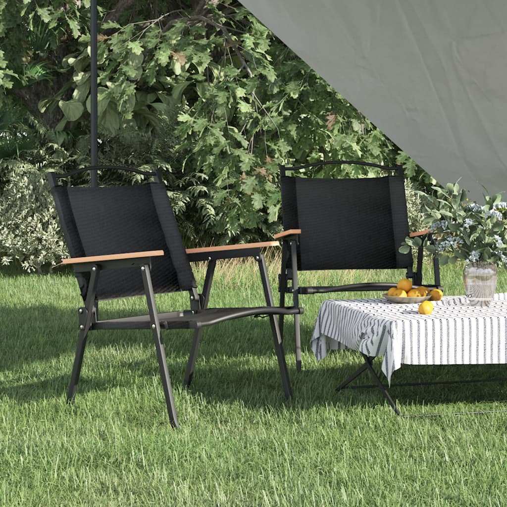 Cadeiras de campismo 2 unid. tecido Oxford bege 54x43x59 cm