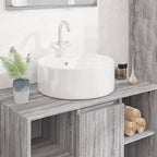 Lavabo redondo cerámica blanco 44x17 cm