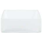 Lavabo cuadrado de cerámica blanco 37x37x13 cm