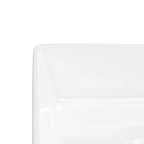 Lavabo cuadrado de cerámica blanco 37x37x13 cm