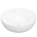 Lavabo redondo cerámica blanco 44x17 cm