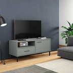 Mueble de TV con patas de metal OSLO madera maciza pino blanco