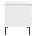 Mueble de TV con patas de metal OSLO madera maciza pino blanco