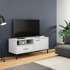 Mueble de TV con patas de metal OSLO madera maciza pino blanco