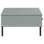 Mesa de centro con patas de metal OSLO madera maciza pino gris