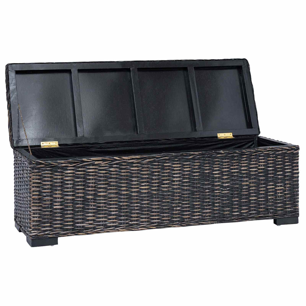 Caixa de Armazenamento Preta 110 x 35 x 45 cm