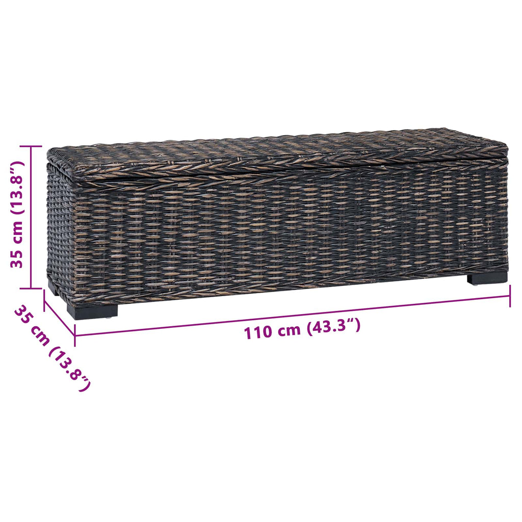 Caixa de Armazenamento Preta 110 x 35 x 45 cm